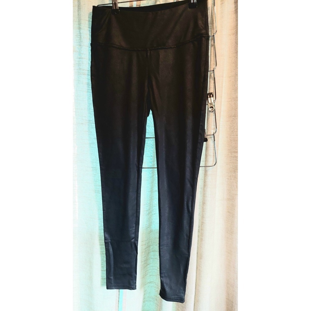 Women's SEVEN7 Pull-On Faux Leather Leggings  Gunmetal Gray Size S